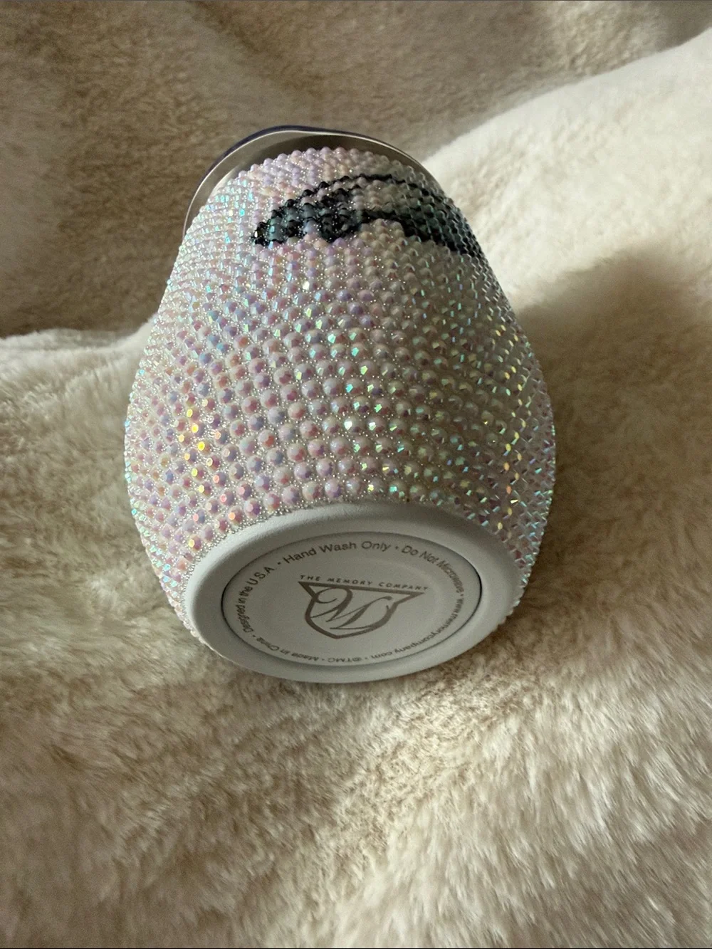 bedazzled eagles football wine tumbler